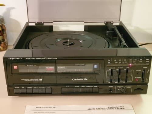 Realistic Clarinette 124 AM/FM Stereo dubbing 2-cassette music system+ turntable - Thumbnail 5
