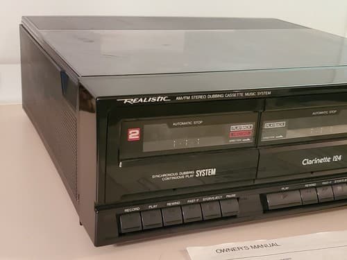 Realistic Clarinette 124 AM/FM Stereo dubbing 2-cassette music system+ turntable - Thumbnail 3