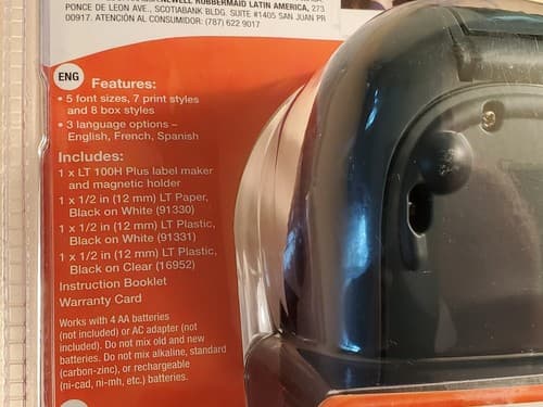 DYMO LetraTag 100H Plus Personal Handheld Label Maker Printer w Magnetic Holder - Thumbnail 5