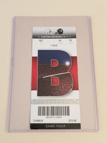 2010 NCAA Ohio State Univ ticket stub. SEP 25 2010 v Eastern Michigan 73-20W - Thumbnail 6