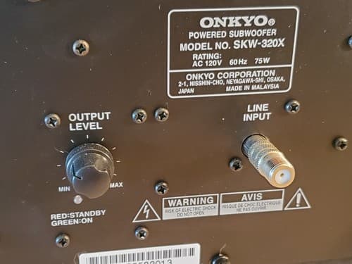 ONKYO SKW-320X Subwoofer Speaker, silver. High Perform 75W 60Hz, deep loud bass - Thumbnail 10