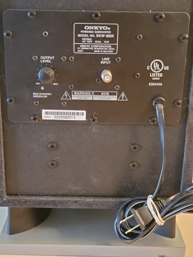 ONKYO SKW-320X Subwoofer Speaker, silver. High Perform 75W 60Hz, deep loud bass - Thumbnail 9