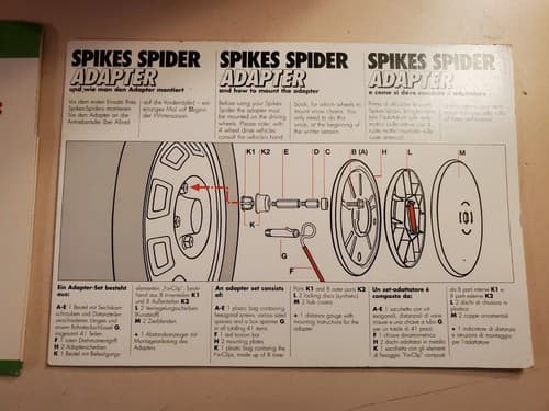 SPIKES-SPIDER Winter Snow Tire Traction Assist Device MODEL 92.021 Made in Switz - Thumbnail 7