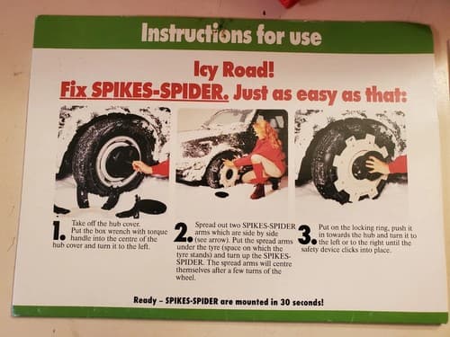 SPIKES-SPIDER Winter Snow Tire Traction Assist Device MODEL 92.021 Made in Switz - Thumbnail 6