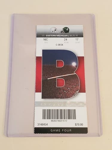 2010 NCAA Ohio State Univ ticket stub. SEP 25 2010 v Eastern Michigan 73-20W - Thumbnail 5