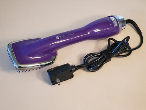INFINITY GOLD Salon Professional 3-1 Blower Brush Purple Dryer Styler Detangler - Image 1