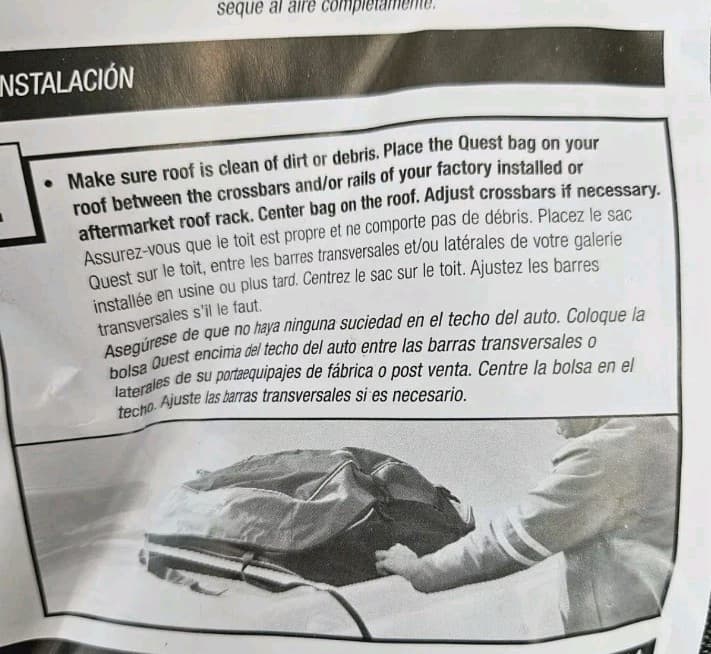 THULE QUEST Sweden 846 Rooftop Bag Car Cargo Carrier Holds 13 Cubic Feet PREMIUM - Thumbnail 9