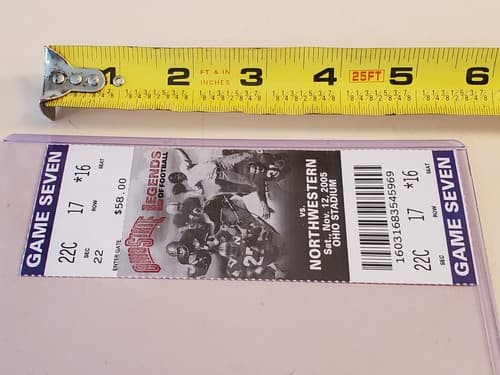 2005 NCAA Ohio State University ticket stub. NOV 12 2005 v Northwestern (48-7W) - Thumbnail 9