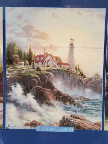 Thomas Kinkade Deluxe Puzzle Set. Three 500-Piece 20" x 16". Teacup Rosegate NEW - Thumbnail 5