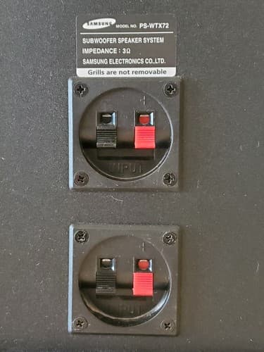 SAMSUNG PS-WTX72 Passive Subwoofer, HT-TX72 system. 340 Watt 3 Ohm Dual 8" spkrs - Thumbnail 7