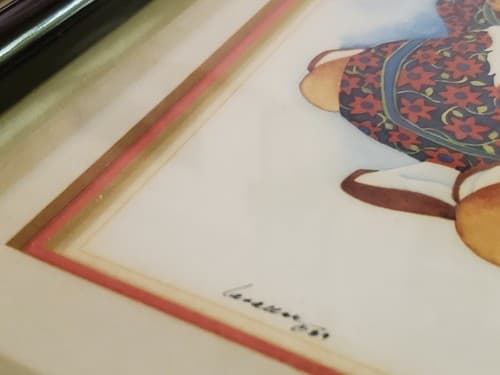 Barbara Lavallee Framed Art Print LOT OF 3 from 1984-5. Alaskan Eskimos. Unique! - Thumbnail 12