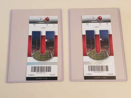 2010 NCAA Ohio State Univ ticket stub. OCT 9 2010 v Indiana (38-10W) Two Ava - Thumbnail 3