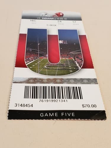 2010 NCAA Ohio State Univ ticket stub. OCT 9 2010 v Indiana (38-10W) Two Ava - Thumbnail 7