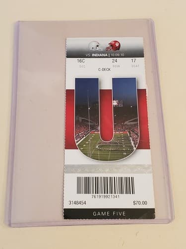 2010 NCAA Ohio State Univ ticket stub. OCT 9 2010 v Indiana (38-10W) Two Ava - Thumbnail 6