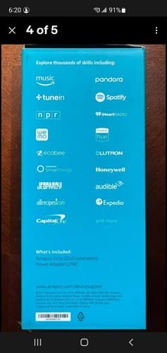 AMAZON Echo Alexa Rare WALNUT. Tested works. Used, excellent condition. - Thumbnail 10