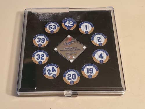MLB DODGERS Retired Uniforms Ltd Ed Pin Set #8214 Brooklyn & LA Jackie Robinson - Thumbnail 8
