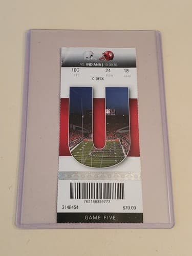 2010 NCAA Ohio State Univ ticket stub. OCT 9 2010 v Indiana (38-10W) Two Ava - Thumbnail 14