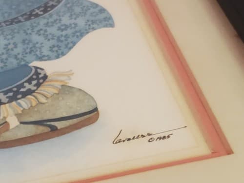 Barbara Lavallee Framed Art Print LOT OF 3 from 1984-5. Alaskan Eskimos. Unique! - Thumbnail 6