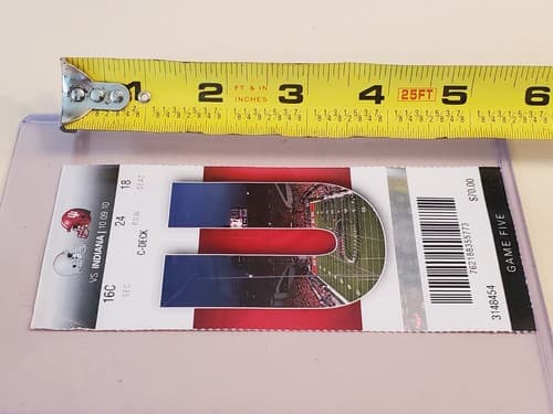 2010 NCAA Ohio State Univ ticket stub. OCT 9 2010 v Indiana (38-10W) Two Ava - Thumbnail 15