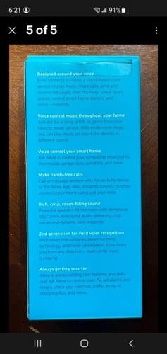 AMAZON Echo Alexa Rare WALNUT. Tested works. Used, excellent condition. - Thumbnail 13