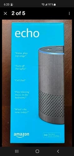 AMAZON Echo Alexa Rare WALNUT. Tested works. Used, excellent condition. - Thumbnail 7