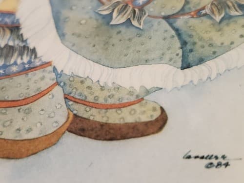 Barbara Lavallee Framed Art Print LOT OF 3 from 1984-5. Alaskan Eskimos. Unique! - Thumbnail 9