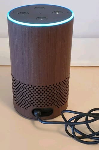 AMAZON Echo Alexa Rare WALNUT. Tested works. Used, excellent condition. - Thumbnail 9