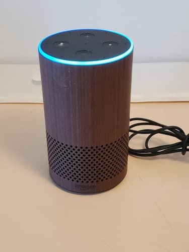 AMAZON Echo Alexa Rare WALNUT. Tested works. Used, excellent condition. - Image 1