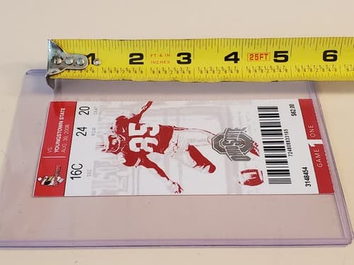 2008 NCAA Ohio State Univ ticket stub. AUG 30 2008 v Youngstown State 43-0W. - Thumbnail 15