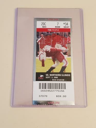 2006 NCAA Ohio State Univ ticket stub. SEP 2 2006 v No Illinois 35-12W. Two ava - Thumbnail 12