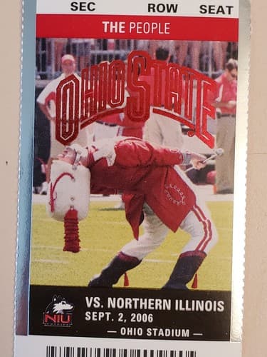 2006 NCAA Ohio State Univ ticket stub. SEP 2 2006 v No Illinois 35-12W. Two ava - Thumbnail 15