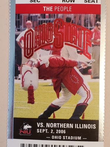 2006 NCAA Ohio State Univ ticket stub. SEP 2 2006 v No Illinois 35-12W. Two ava - Thumbnail 9
