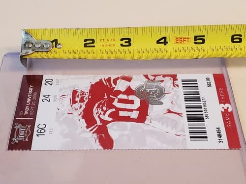 2008 NCAA Ohio State Univ ticket stub. SEP 20 2008 v Troy Univ (28-10W) Two ava - Thumbnail 15