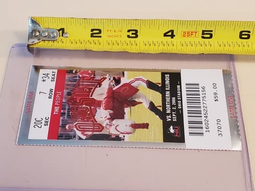 2006 NCAA Ohio State Univ ticket stub. SEP 2 2006 v No Illinois 35-12W. Two ava - Thumbnail 10