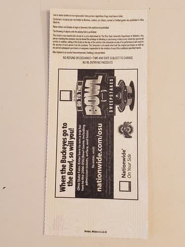 2006 NCAA Ohio State Univ ticket stub. SEP 2 2006 v No Illinois 35-12W. Two ava - Thumbnail 2