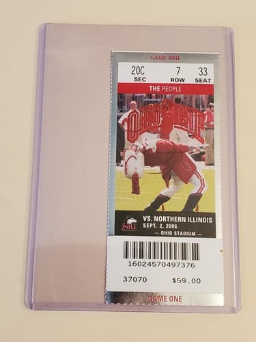2006 NCAA Ohio State Univ ticket stub. SEP 2 2006 v No Illinois 35-12W. Two ava - Thumbnail 5