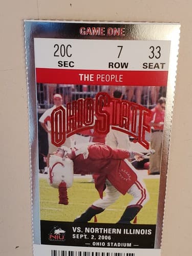2006 NCAA Ohio State Univ ticket stub. SEP 2 2006 v No Illinois 35-12W. Two ava - Thumbnail 8