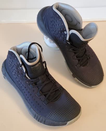 UNDER ARMOUR HOVR HAVOC Size 12.5 Men's Basketball Hi Top Shoe, dark blue. Used - Thumbnail 7