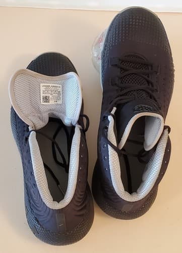 UNDER ARMOUR HOVR HAVOC Size 12.5 Men's Basketball Hi Top Shoe, dark blue. Used - Thumbnail 10