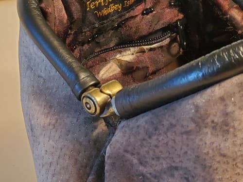 TERI JO SUMMER WHIDBEY ISLAND. Hand Designed Purse. Brown brushed leather NEW - Thumbnail 12