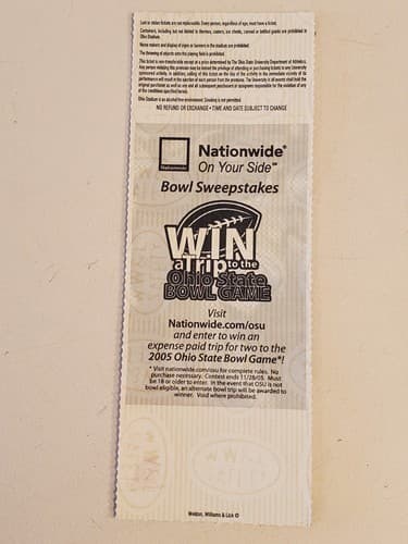 2005 NCAA Ohio State Univ ticket stub. SEP 15 2005 v San Diego St 27-6W Two Ava - Thumbnail 10