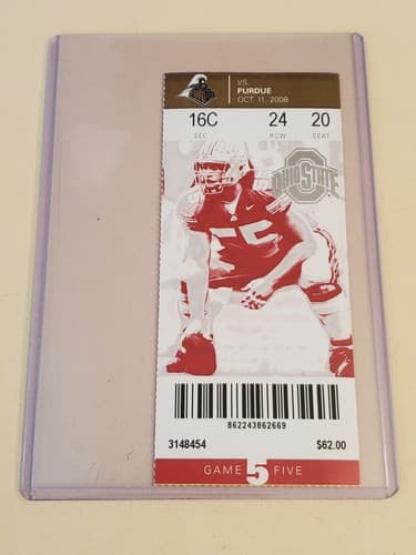 2008 NCAA Ohio State University ticket stub OCT 11 2008 v Purdue (16-3W) Two ava - Thumbnail 13