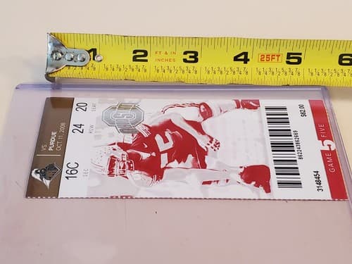 2008 NCAA Ohio State University ticket stub OCT 11 2008 v Purdue (16-3W) Two ava - Thumbnail 15