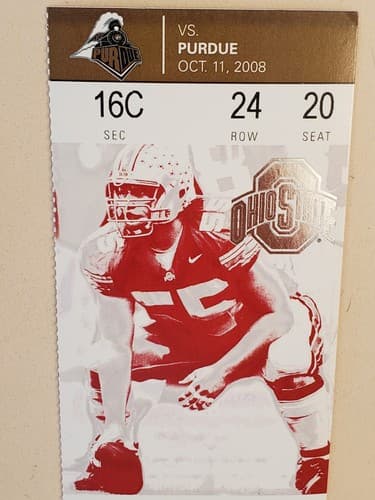2008 NCAA Ohio State University ticket stub OCT 11 2008 v Purdue (16-3W) Two ava - Thumbnail 12