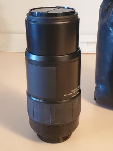 OLYMPUS Lens AF Zoom 70-210mm #1103032. 2 lens caps and leather bag. Japan. NICE - Thumbnail 7