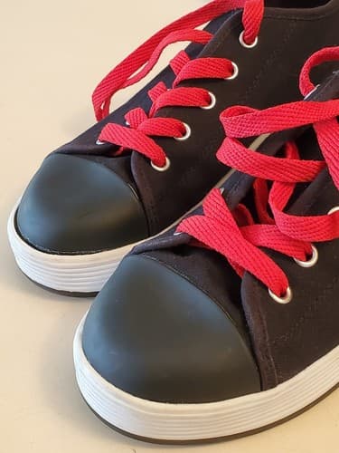 HEELYS 770494 HX2 Jazzy YOUTH 5 Roller Skate shoes, black red. 2x2 wheels. Used - Thumbnail 8