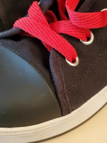 HEELYS 770494 HX2 Jazzy YOUTH 5 Roller Skate shoes, black red. 2x2 wheels. Used - Thumbnail 13