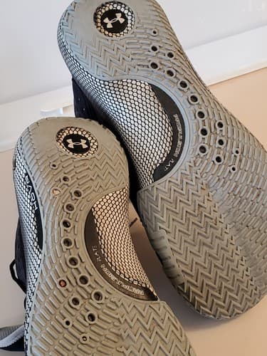 UNDER ARMOUR HOVR HAVOC Size 12.5 Men's Basketball Hi Top Shoe, dark blue. Used - Thumbnail 13