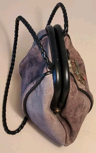 TERI JO SUMMER WHIDBEY ISLAND. Hand Designed Purse. Brown brushed leather NEW - Thumbnail 2