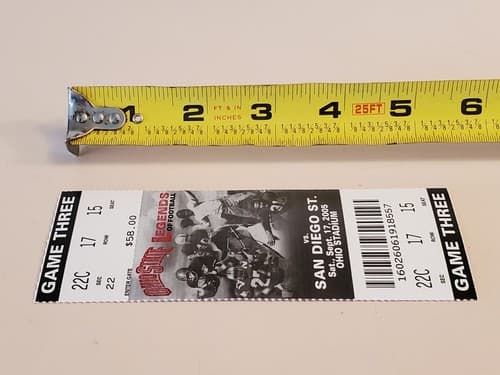 2005 NCAA Ohio State Univ ticket stub. SEP 15 2005 v San Diego St 27-6W Two Ava - Thumbnail 14